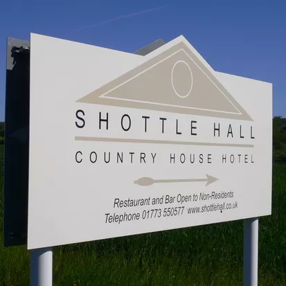 Bespoke Shaped Aluminium Post and Panel Sign